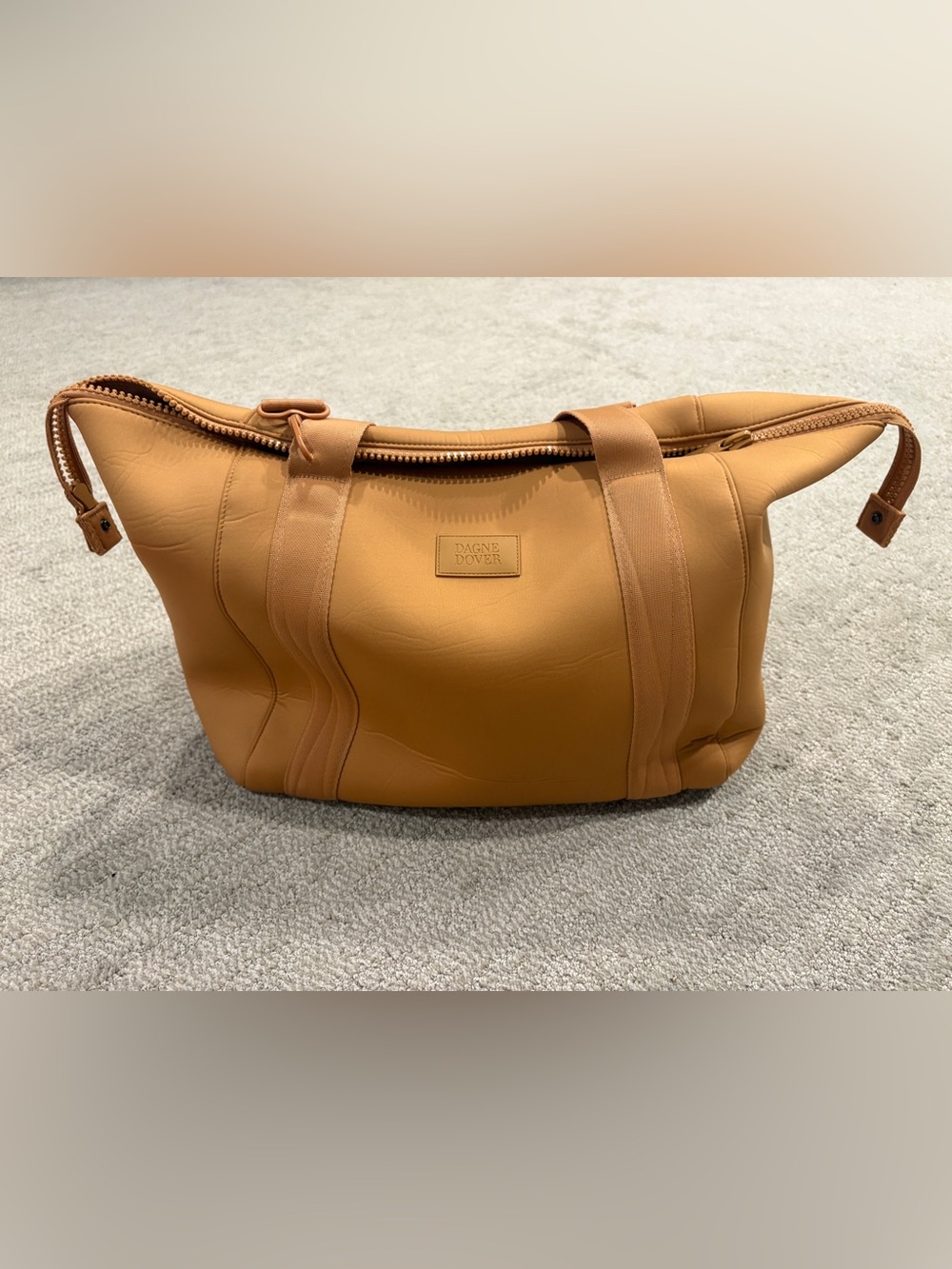 Dagne Dover Camel Tan Everyday Neoprene Tote